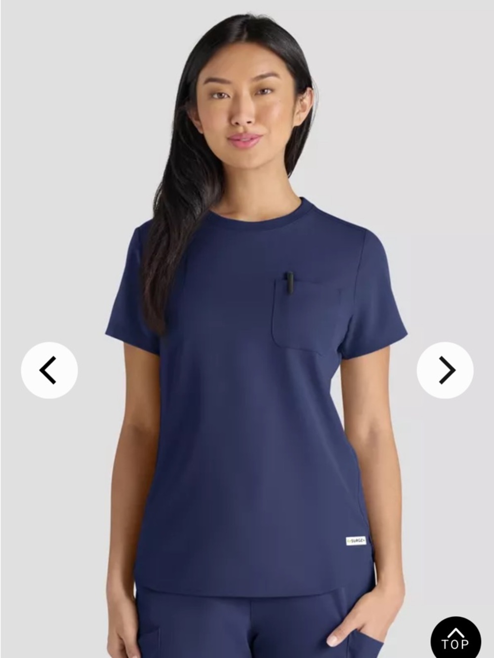 ReSurge TShirt Scrub Top Navy — XS